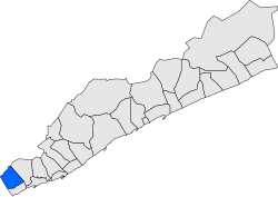 Localització de Tiana respecte del Maresme